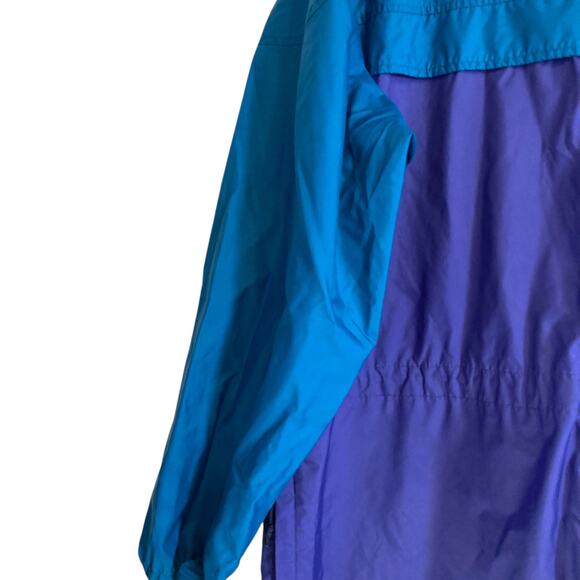 Columbia Turquoise Purple Lightweight Packable Windbreaker Parka Size Large - Picture 11 of 16